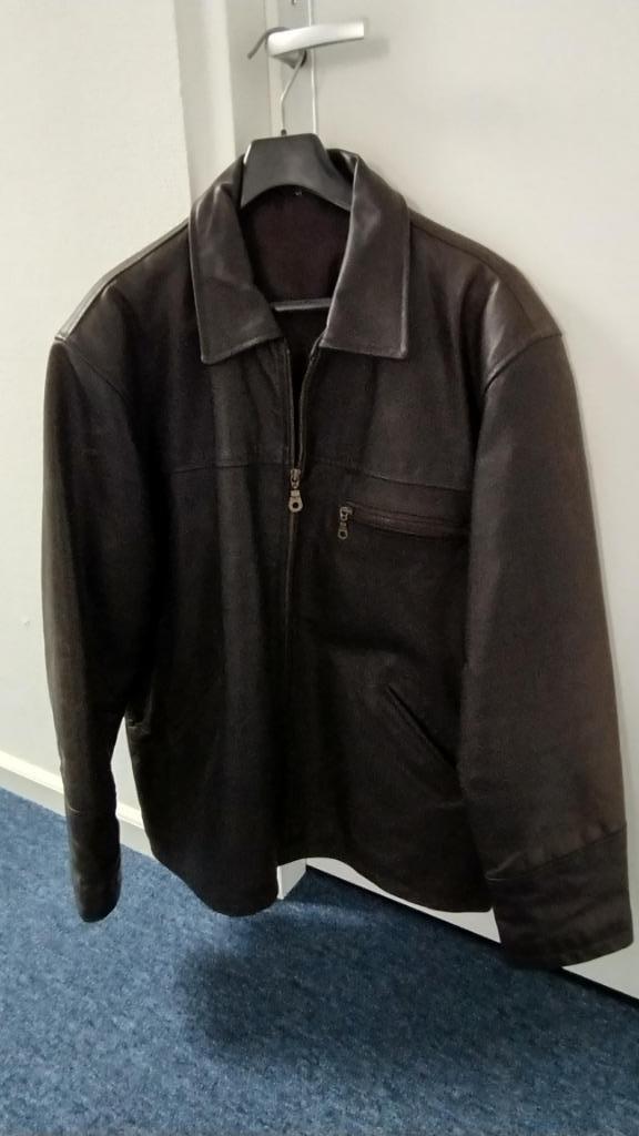 Lederen Jack (100% leer behoudens binnenvoering), Kleding | Heren, Jassen | Winter, Gedragen, Overige maten, Bruin, Ophalen of Verzenden