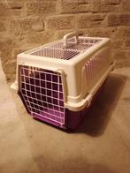 Mooie paars met witte transport box voor katten, Ophalen of Verzenden, Zo goed als nieuw