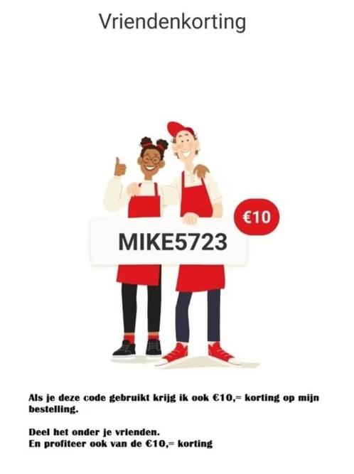 €10,= Vriendenkorting op je eerste bestelling bij PicNic, Tickets en Kaartjes, Kortingen en Cadeaubonnen, Drie personen of meer