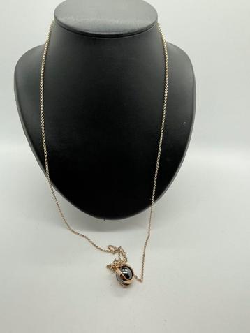 A265 Prachtige zilveren jasseron ketting goudkleur hanger beschikbaar voor biedingen