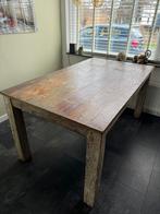 Stoere robuuste eettafel 161x91 cm, Huis en Inrichting, Tafels | Eettafels, Ophalen, Stoer, 50 tot 100 cm, Zo goed als nieuw