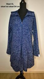 AGU Seq Dames Regenjas/Mantel XL - Blauw Krullen, Caravans en Kamperen, Ophalen of Verzenden, Zo goed als nieuw, Regenjas