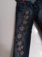 NIEUW Original DENIM spijkerbroek geborduurd Dames 34 - 36, Kleding | Dames, Spijkerbroeken en Jeans, Verzenden, Nieuw, Blauw