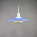 Deense Hanglamp in Blauwe en Gele Tinten, Ophalen of Verzenden, Zo goed als nieuw, Metaal, Deens design