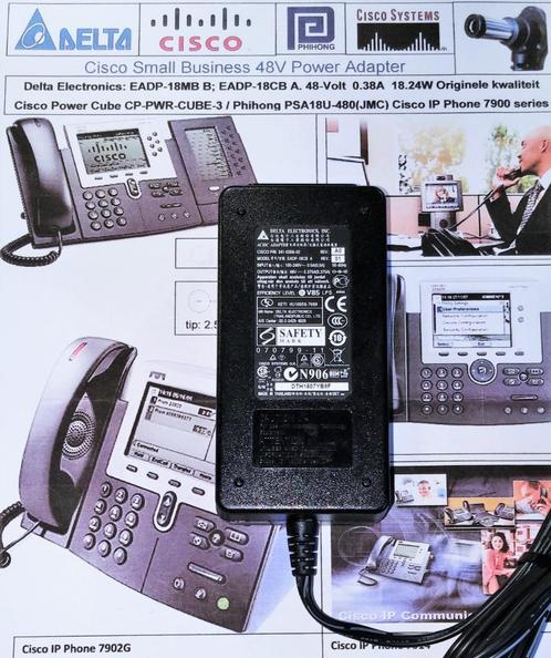 Cisco 341-0206-03 CP-PWR-CUBE-3 48V Adapter Delta EADP-18CB, Computers en Software, Pc- en Netwerkkabels, Zo goed als nieuw, Ophalen of Verzenden