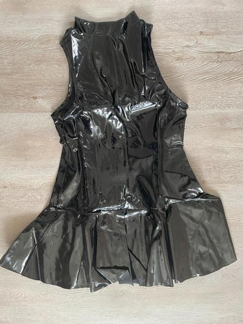 Glanzend zwart PVC-lak mini jurkje, mouwloos, Kleding | Dames, Overige Dameskleding, Nieuw, Ophalen of Verzenden