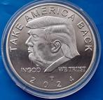 Penning Donald Trump 2024 Take America Back - verzilverd, Postzegels en Munten, Penningen en Medailles, Overige materialen, Buitenland