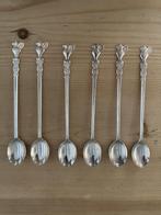 Verzilverde ijs/jam/koffie lepels, 6 stuks, Antiek en Kunst, Ophalen of Verzenden
