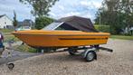 Vator 15DL Noorse speedboot met motor en trailer, Watersport en Boten, Ophalen of Verzenden, Gebruikt, Overige brandstoffen, 30 pk of meer