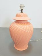 Vintage kostka tafellamp keramiek france ´80 pastel Roze