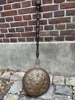 Antieke Koperen Beddenpan met Houten Handvat, Antiek en Kunst, Antiek | Koper en Brons, Ophalen, Koper
