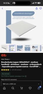 Koudschuim Topper 160x200 - Nieuw!, Ophalen of Verzenden, Matras, 200 cm, 160 cm