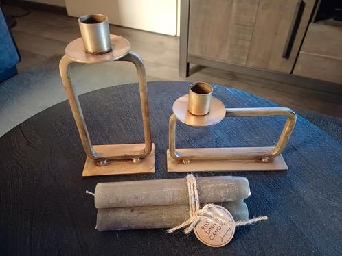 Kandelaars met kaarsen nieuw!, Huis en Inrichting, Woonaccessoires | Kandelaars en Kaarsen, Nieuw, Kandelaar, Minder dan 25 cm