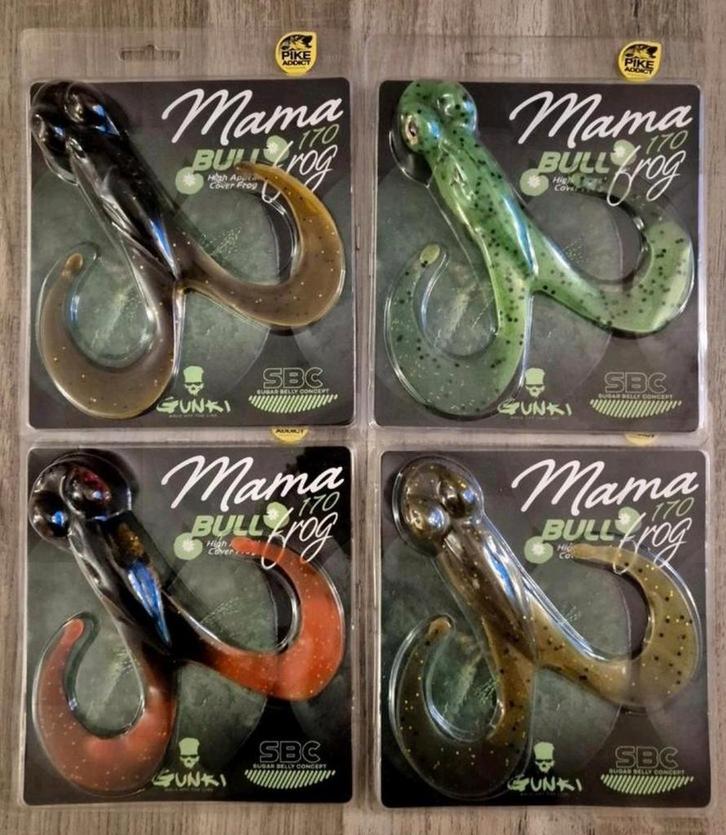 GUNKI MAMA BULL FROG 170. 4st, Watersport en Boten, Hengelsport | Roofvissen, Nieuw, Ophalen of Verzenden