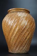 Rotan ikebana vaas vintage retro rattan Japanse pot, Overige materialen, Overige kleuren, Geen, Ophalen of Verzenden