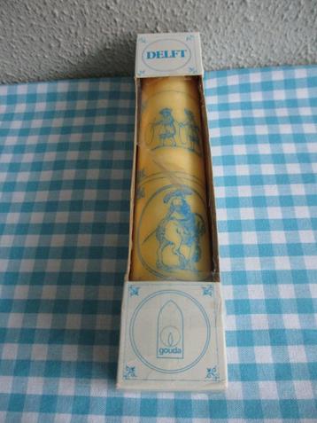 Vintage Kaars Retro Gouda Delft beschikbaar voor biedingen