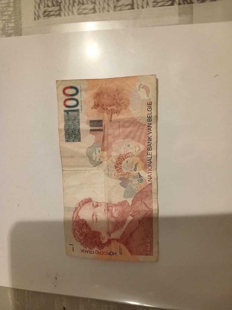 100 Frank Biljet Nationale Bank van België, Ophalen of Verzenden, Los biljet
