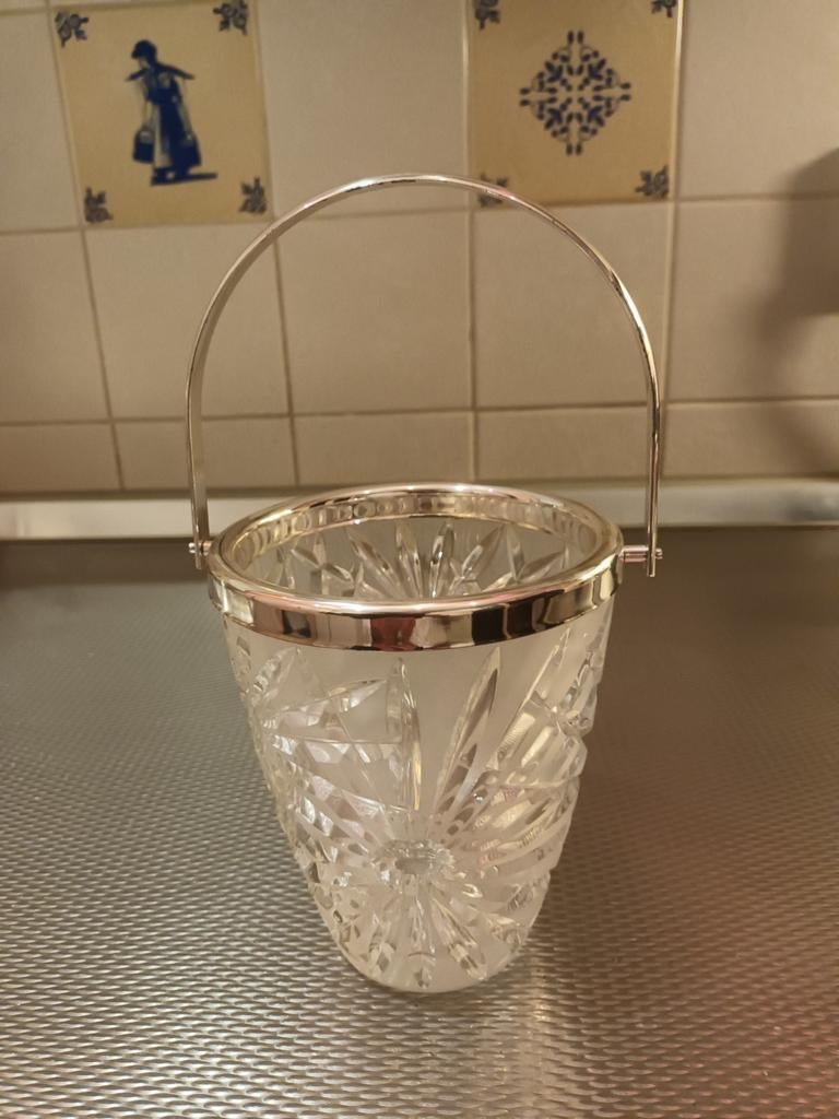 Mooie Kristallen ijs emmer, Ophalen of Verzenden, Zo goed als nieuw, Overige stijlen, Bord(en)