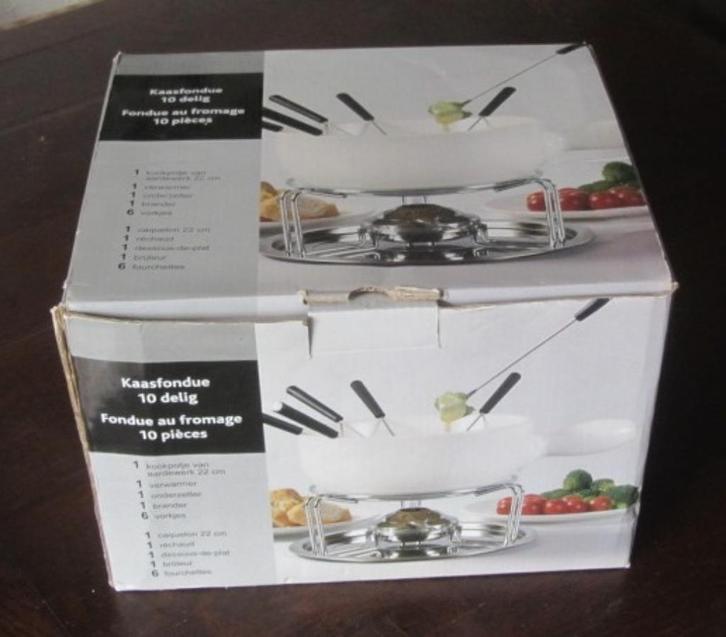Kaasfondueset, 10-delig, geheel nieuw en ongebruikt, Witgoed en Apparatuur, Fonduesets, Nieuw, Fondueset, Ophalen of Verzenden