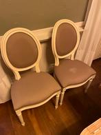 Brocante landelijke barok stoelen , medaillon Nottingham, Huis en Inrichting, Stoelen, Ophalen, Twee, Bruin, Zo goed als nieuw