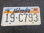 Kentekenplaat Nebraska USA Nummerbord Nummerplaat License VS, Verzamelen, Ophalen of Verzenden, Gebruikt, Auto's