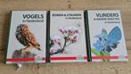3 boekjes: vogels, bloemen & struiken en vlinders & insecten, Nieuw, Natuur algemeen, Ophalen of Verzenden