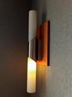 Mooie RVS design wandlamp., Ophalen of Verzenden, Gebruikt, Glas, Minder dan 50 cm