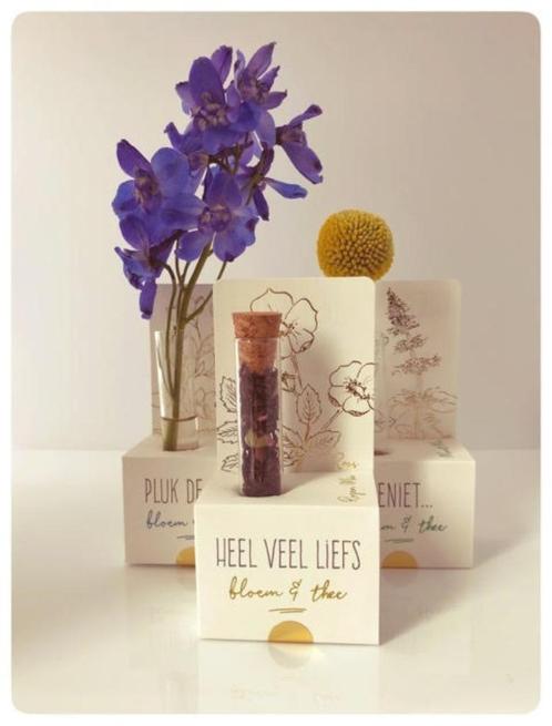 bloem en thee "geniet" leuk als cadeau div teksten, Huis en Inrichting, Woonaccessoires | Overige, Nieuw, Ophalen of Verzenden