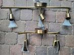 2 Plafonlampen met 3 en 2 spots, Ophalen of Verzenden, Gebruikt, Metaal of Aluminium, Plafondspot of Wandspot