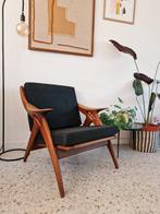 Vintage Design Zetel / De Knoop / De Ster Gelderland, Huis en Inrichting, Fauteuils, Ophalen, Hout, Gebruikt, Vintage