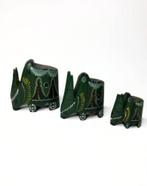 Houten Buffalo beeldjes set van 3 - Oosterse stijl, Ophalen of Verzenden, Gebruikt, Dier