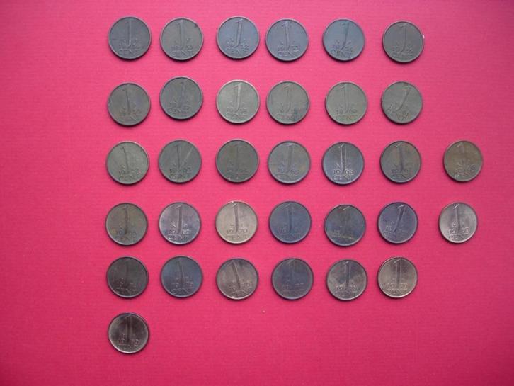 NL Serie centen van 1950 tot en met 1980, Postzegels en Munten, Munten | Nederland, 1 cent, Koningin Juliana, Verzenden