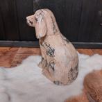 Beeld houten hondje, houtsnijwerk, Ophalen of Verzenden, Nieuw, Dier
