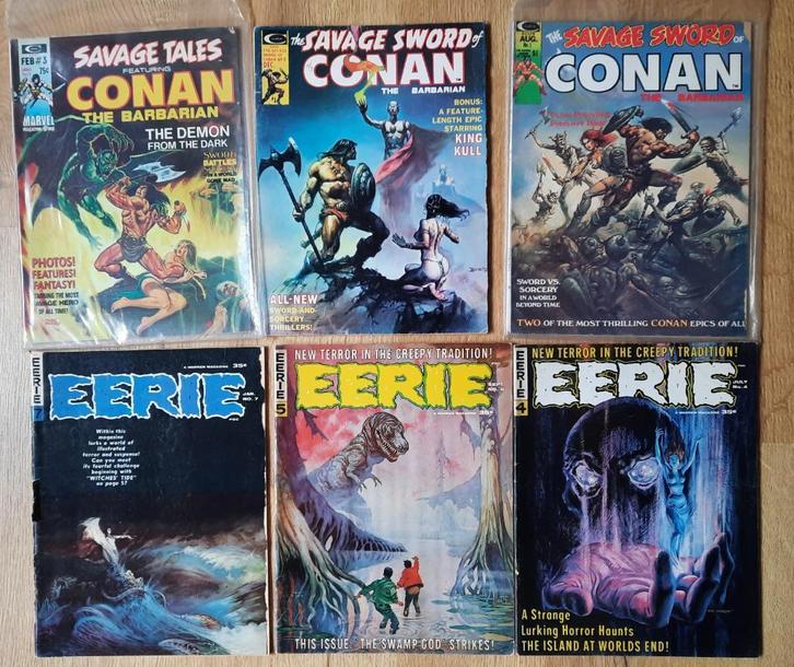 Conan / Eerie 6 stuks USA...gaat weg als set., Boeken, Strips | Comics, Gelezen, Meerdere comics, Amerika, Ophalen of Verzenden