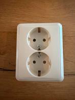 Afdekplaat dubbel opbouw Stopcontact / Wandcontactdoos, Ophalen of Verzenden, Zo goed als nieuw, Stopcontact