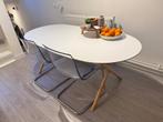 IKEA Dalshult eettafel wit ovaal L185cm xB90cm x H73cm, Huis en Inrichting, Tafels | Eettafels, Zo goed als nieuw, Vijf personen of meer