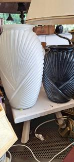 Vintage Art Deco Vazen Set, Huis en Inrichting, Woonaccessoires | Vazen, Ophalen, 50 tot 75 cm, Wit, Glas