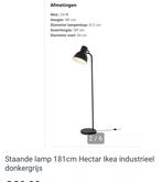 Industriële Staande Lamp - Hectar Ikea, Huis en Inrichting, Ophalen of Verzenden, Zo goed als nieuw, Metaal, 150 tot 200 cm