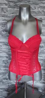 sexy rood torselet met jarretelles 75B, Kleding | Dames, Ondergoed en Lingerie, Ophalen of Verzenden, Rood, Body of Korset