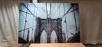 Glasplaat schilderij van de Brooklyn Bridge, Ophalen