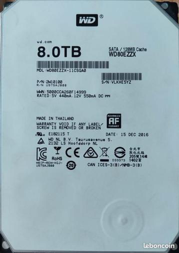2 x  8TB SATA Desktop HDD Hard Drive beschikbaar voor biedingen