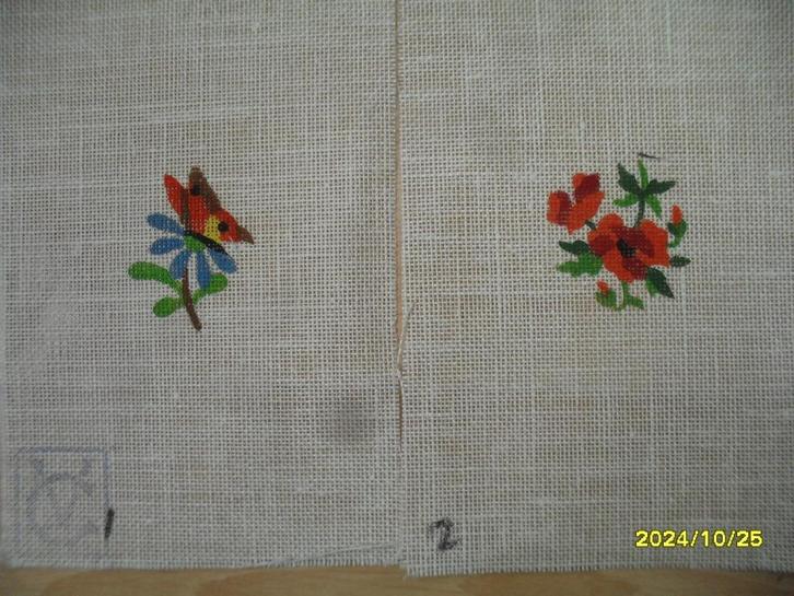 NIEUW voorbedrukt stramien 2 x bloem. Verkoop ook DMC garen, Hobby en Vrije tijd, Borduren en Borduurmachines, Nieuw, Onderdeel of Toebehoren