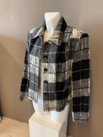 Gave geruite Wollen tussen jas van Be Nice maat 44 L, Be Nice, Douwenmaat 8-3 Meppel, Info@again.nu, Zwart