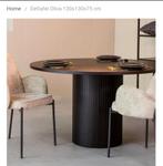 Eettafel zwart rond 130x130 label51, Ophalen, Nieuw, Vijf personen of meer, 100 tot 150 cm
