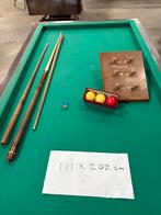 Biljart tafel met diversen toebehoren 111/222 cm, Ophalen, Zo goed als nieuw, Biljarttafel