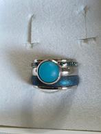 Zilver/blauw IXXXI ring maat 16,5. H12, Overige materialen, Blauw, Ophalen of Verzenden, Dame