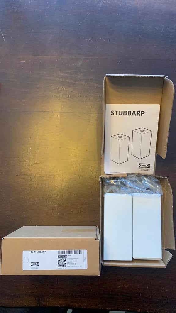 4x2 stubbarp witte, houten meubelpoten, Ophalen, Nieuw, Rechthoekig, 50 tot 100 cm