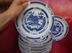 11x chinees porcelein borden met tempel blauw-wit 23cm breed, Antiek en Kunst, Antiek | Porselein, Ophalen of Verzenden