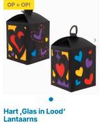 Glas in lood lampionnen hartjes, Ophalen of Verzenden, Nieuw, Versiering, Geboorte of Huwelijk