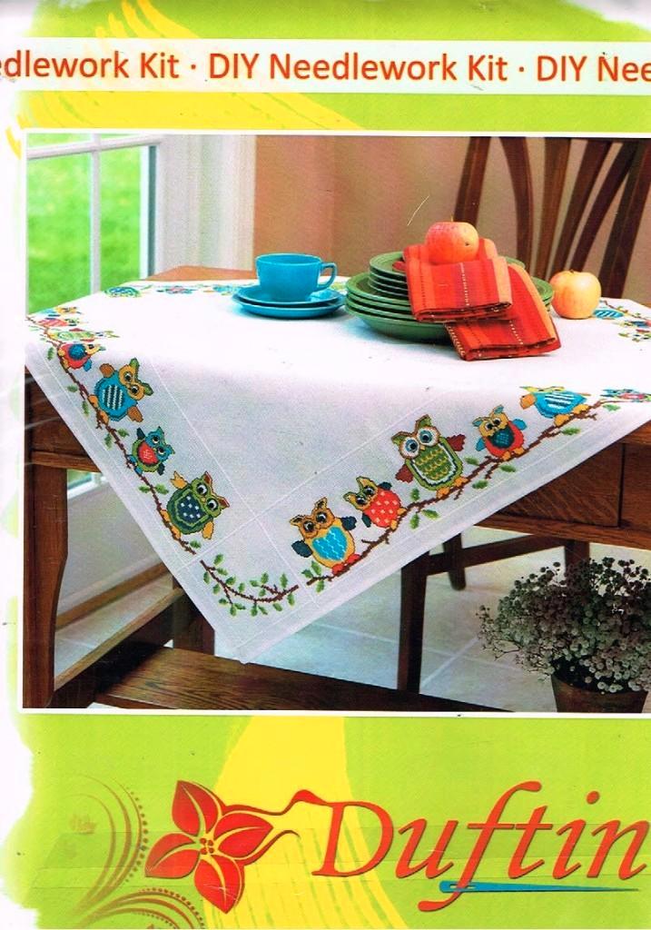 Cado duftin borduurpakket dekservet, fleurig uiltjes, Hobby en Vrije tijd, Borduren en Borduurmachines, Nieuw, Borduurpakket, Handborduren